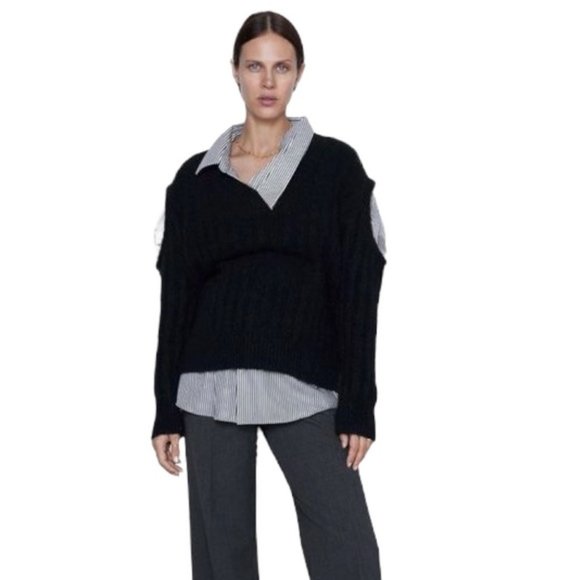 NWT Zara Alpaca And Wool Blend Oversized Sweater - Picture 2 of 10